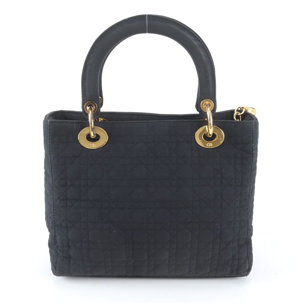 Dior Cannage Lady Leather Handbag Black — view 3