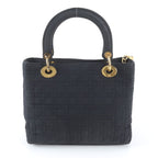 Dior Cannage Lady Leather Handbag Black — view 3