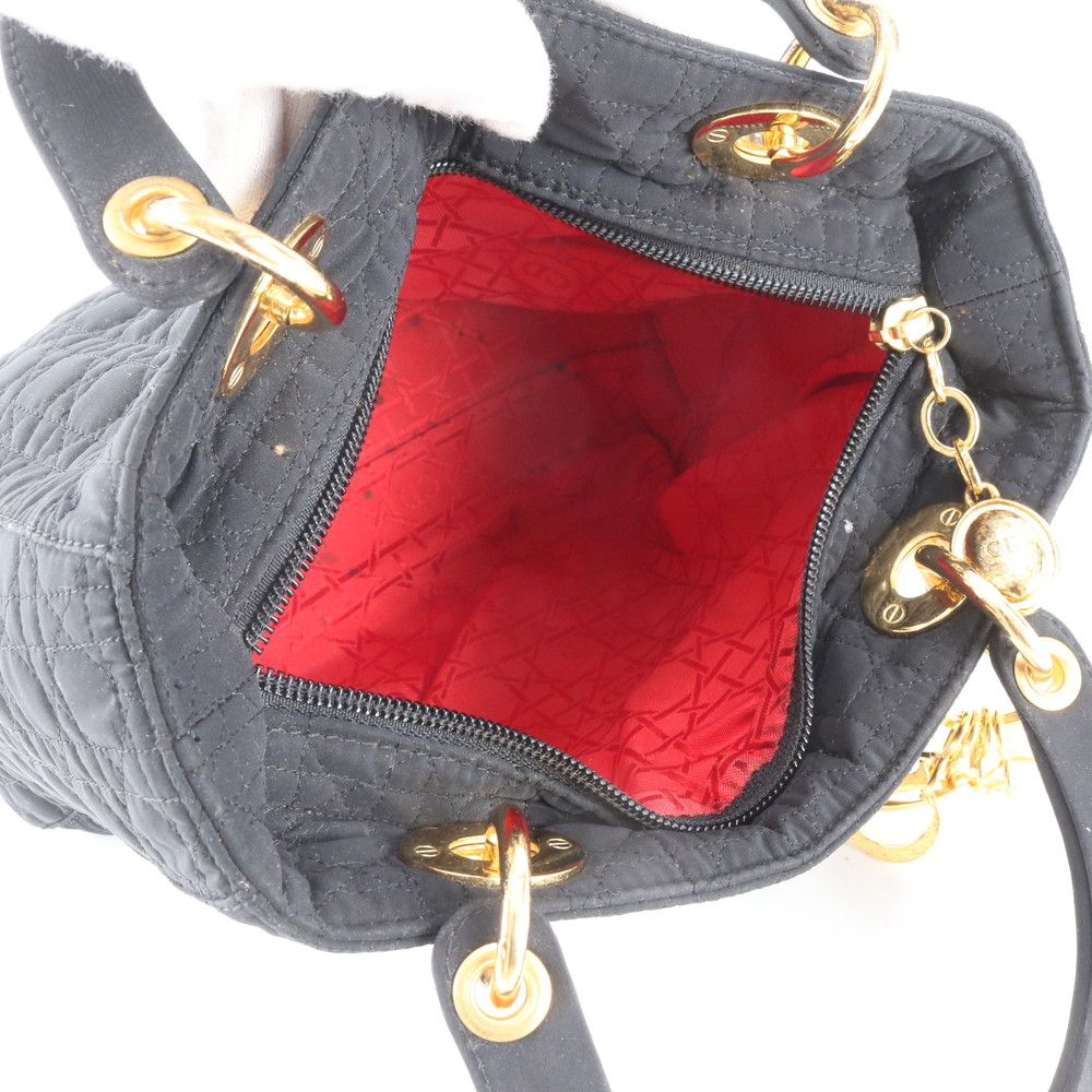 Dior Cannage Lady Leather Handbag Black — view 7