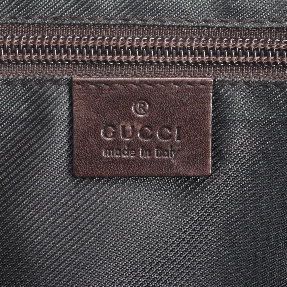 Gucci GG Supreme Leather Business Document Briefcase Brown — view 9