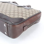 Gucci GG Supreme Leather Business Document Briefcase Brown — view 4