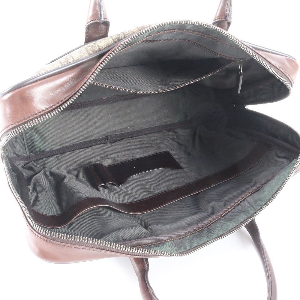 Gucci GG Supreme Leather Business Document Briefcase Brown — view 7