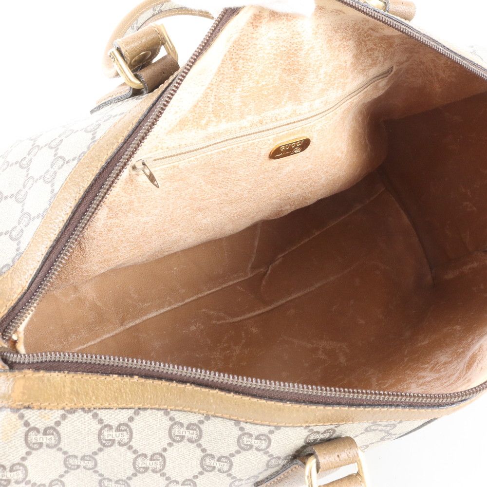 Gucci Vintage GG Plus Leather Boston Bag Tote Carry — view 8