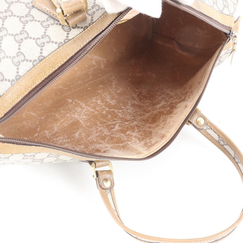 Gucci Vintage GG Plus Leather Boston Bag Tote Carry — view 7
