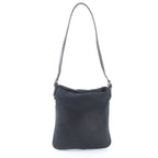 Fendi FF Logo Mamma Bucket Leather Shoulder Bag Hand Black — view 3