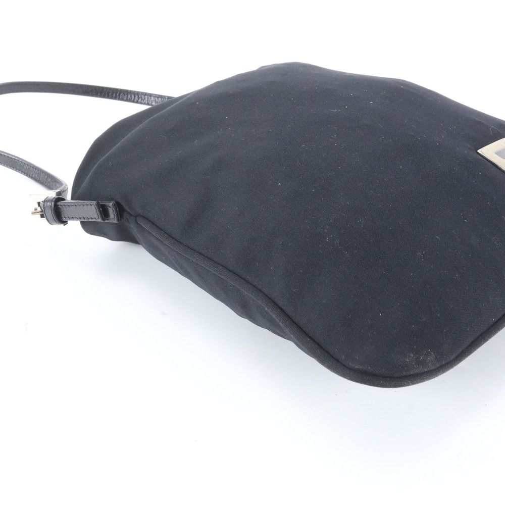 Fendi FF Logo Mamma Bucket Leather Shoulder Bag Hand Black — view 6