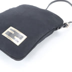 Fendi FF Logo Mamma Bucket Leather Shoulder Bag Hand Black — view 4