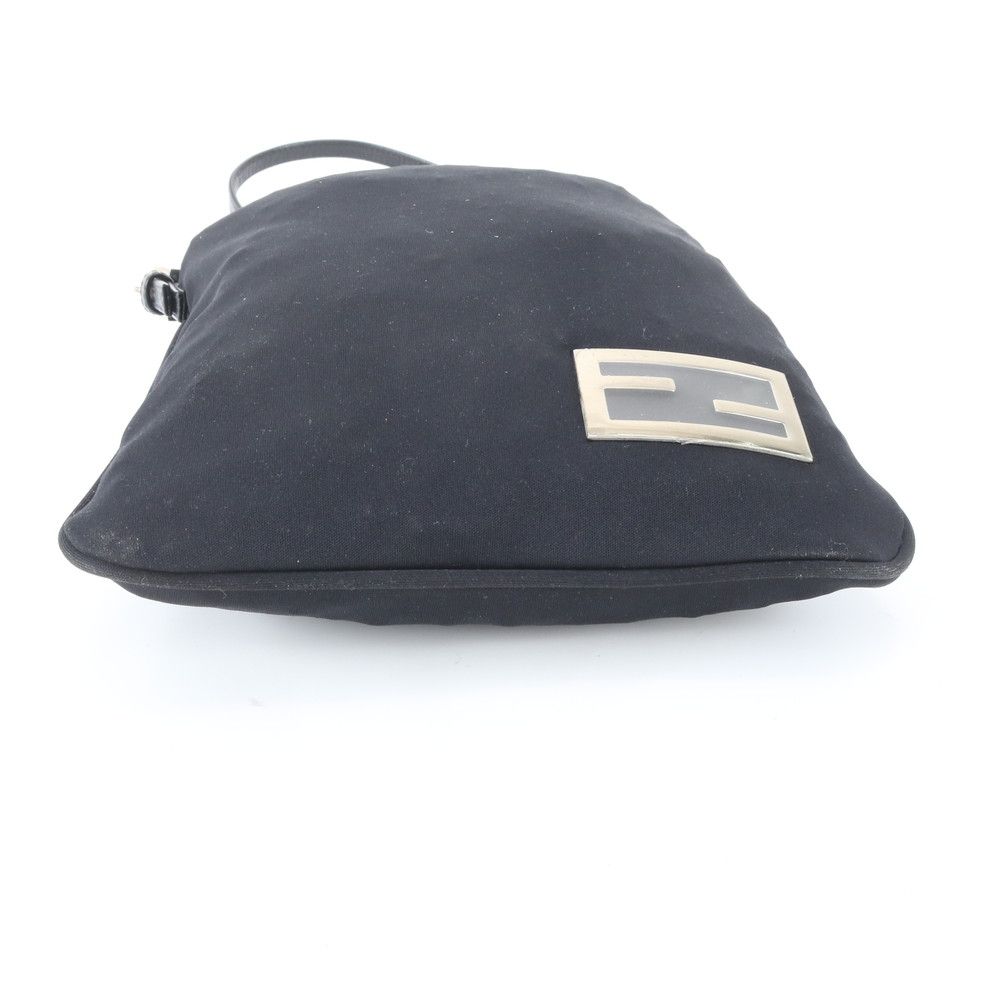 Fendi FF Logo Mamma Bucket Leather Shoulder Bag Hand Black — view 5