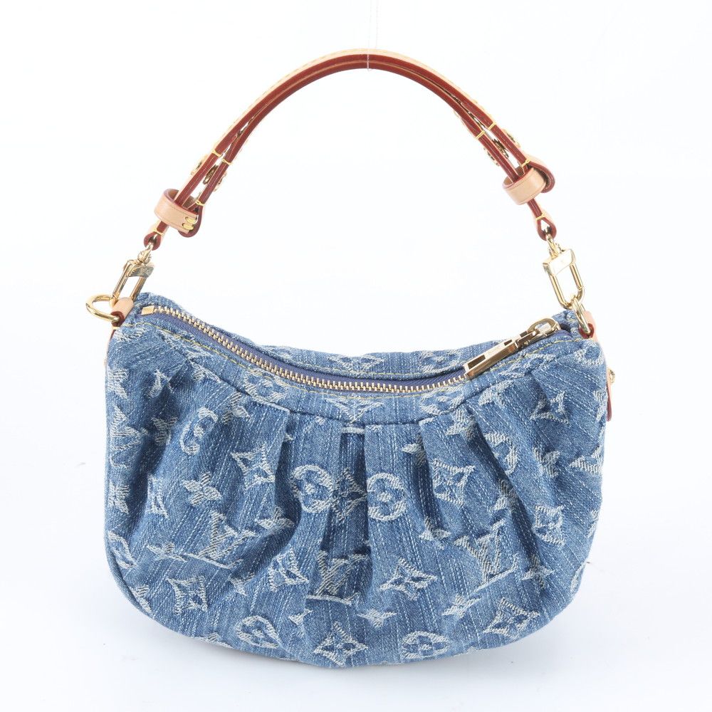 Louis Vuitton Monogram Denim Pochette Barre 2-Way Shoulder Bag Hand — view 4