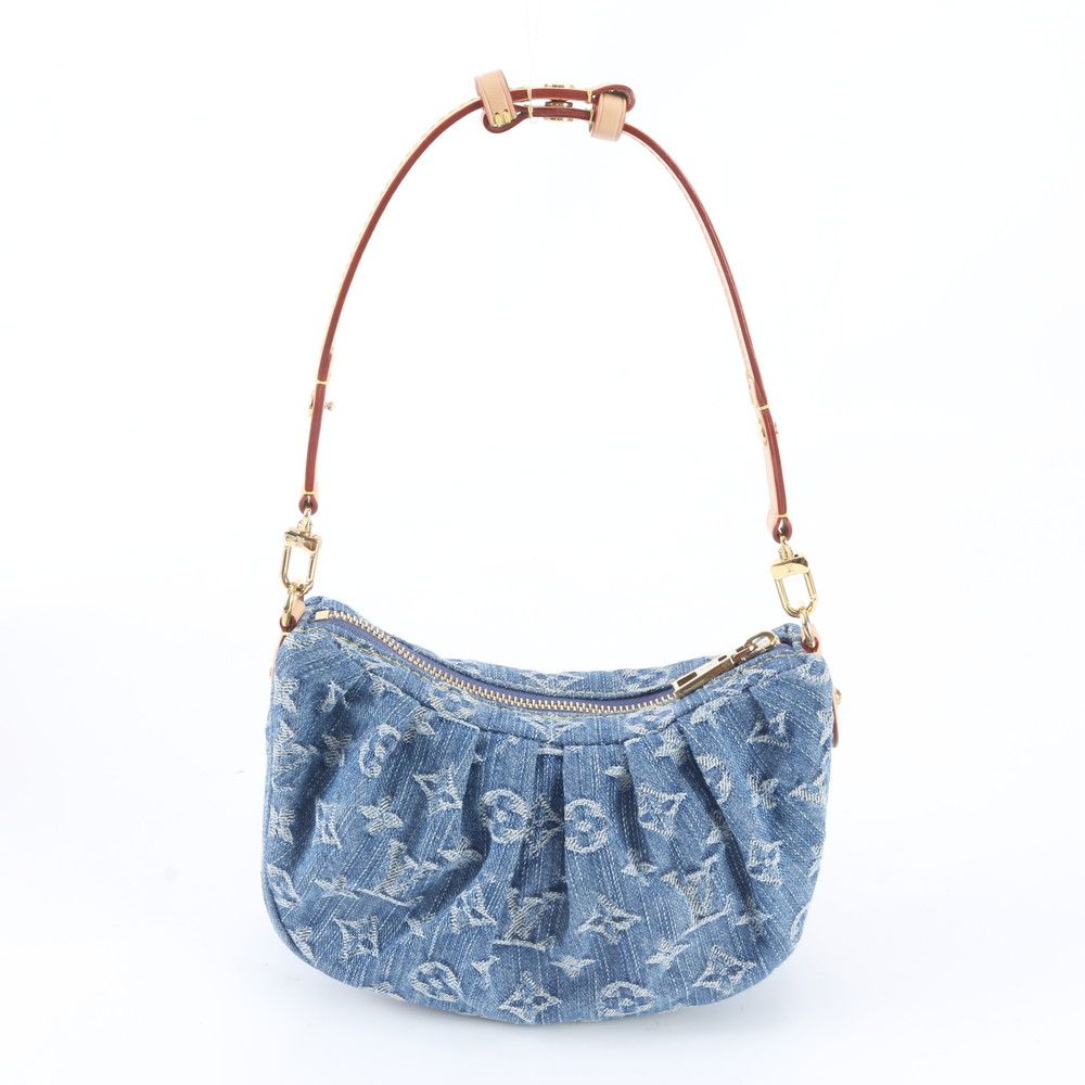 Louis Vuitton Monogram Denim Pochette Barre 2-Way Shoulder Bag Hand — view 8
