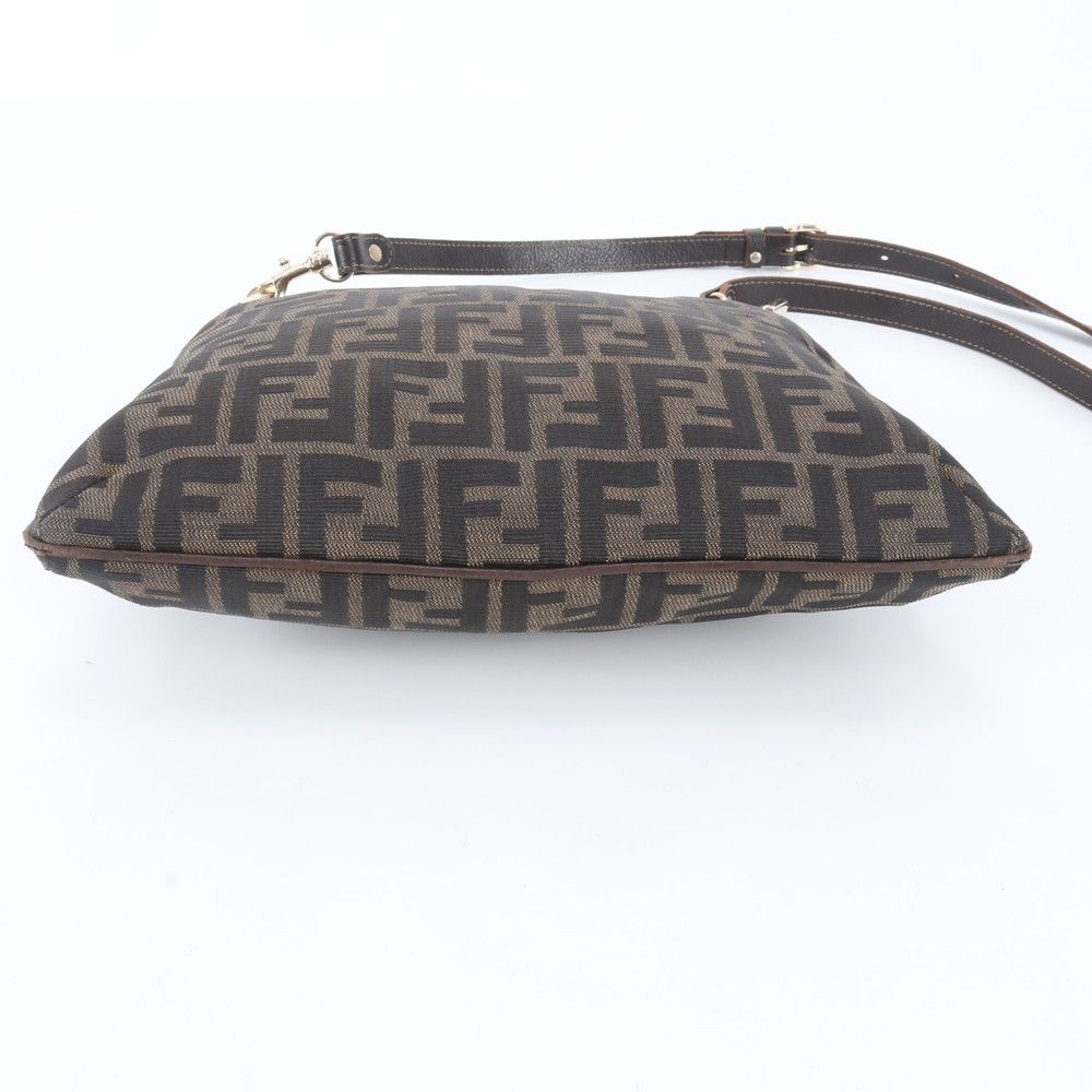 Fendi Zucca Leather Nylon Shoulder Bag Crossbody Messenger Business Tote — view 5