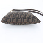 Fendi Zucca Leather Nylon Shoulder Bag Crossbody Messenger Business Tote — view 5