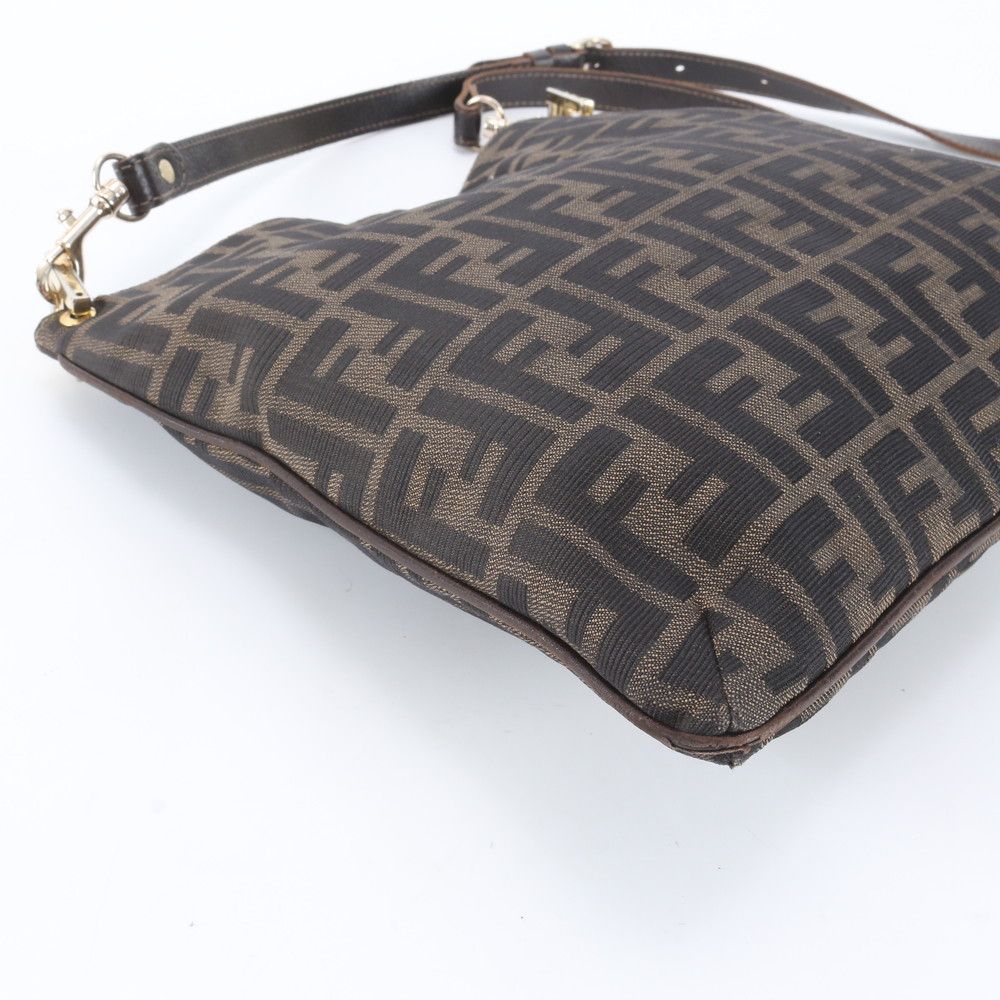 Fendi Zucca Leather Nylon Shoulder Bag Crossbody Messenger Business Tote — view 6