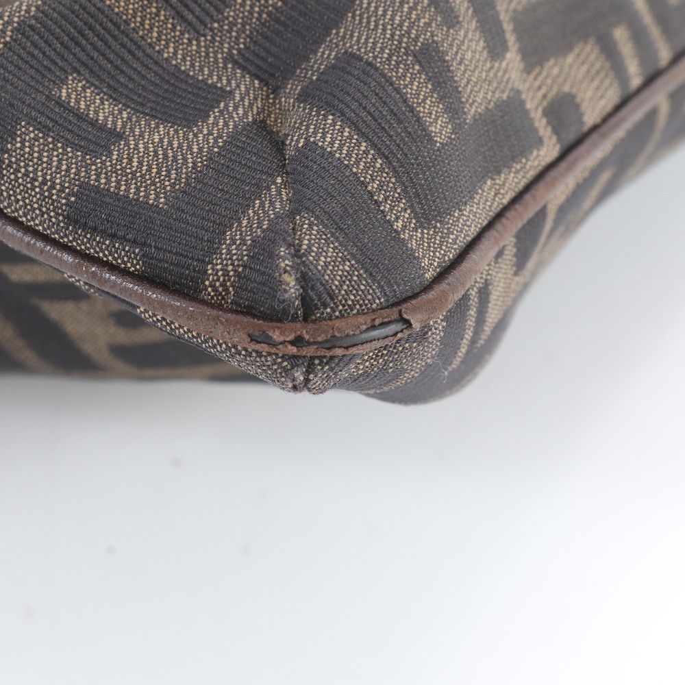 Fendi Zucca Leather Nylon Shoulder Bag Crossbody Messenger Business Tote — view 8