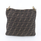 Fendi Zucca Leather Nylon Shoulder Bag Crossbody Messenger Business Tote — view 3