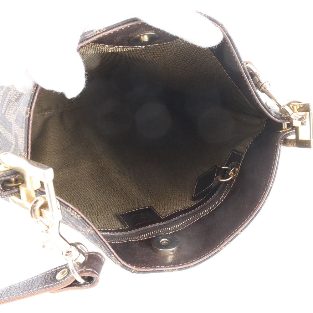Fendi Zucca Leather Nylon Shoulder Bag Crossbody Messenger Business Tote — view 7