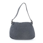Fendi Mamma Bucket FF Leather Canvas Shoulder Bag Hand Gray — view 3