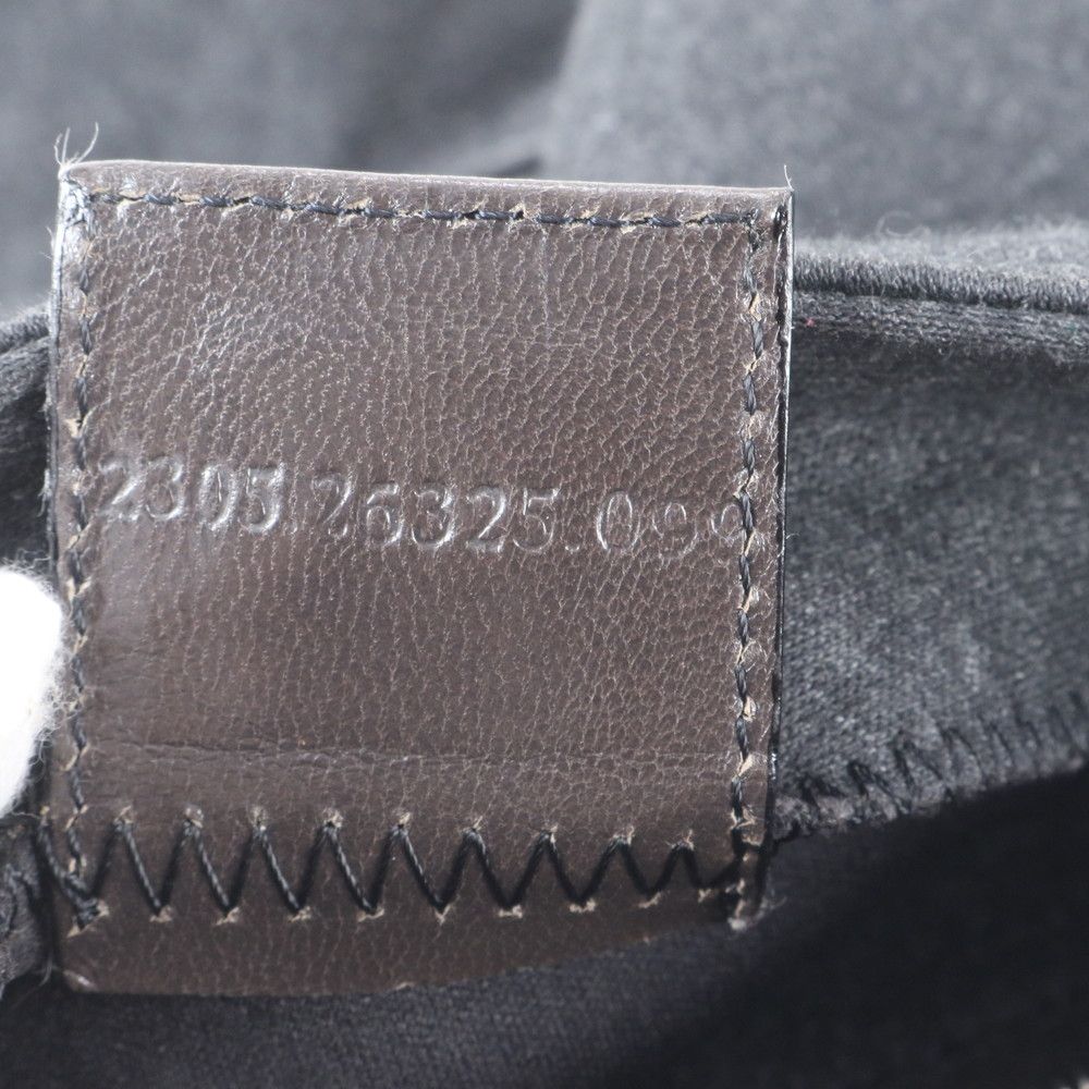 Fendi Mamma Bucket FF Leather Canvas Shoulder Bag Hand Gray — view 9