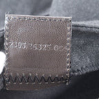 Fendi Mamma Bucket FF Leather Canvas Shoulder Bag Hand Gray — view 9