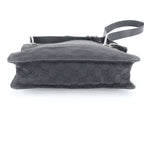 Gucci GG Canvas Leather Shoulder Bag Crossbody Hand Tote Black — view 5