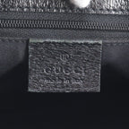 Gucci GG Canvas Leather Shoulder Bag Crossbody Hand Tote Black — view 8