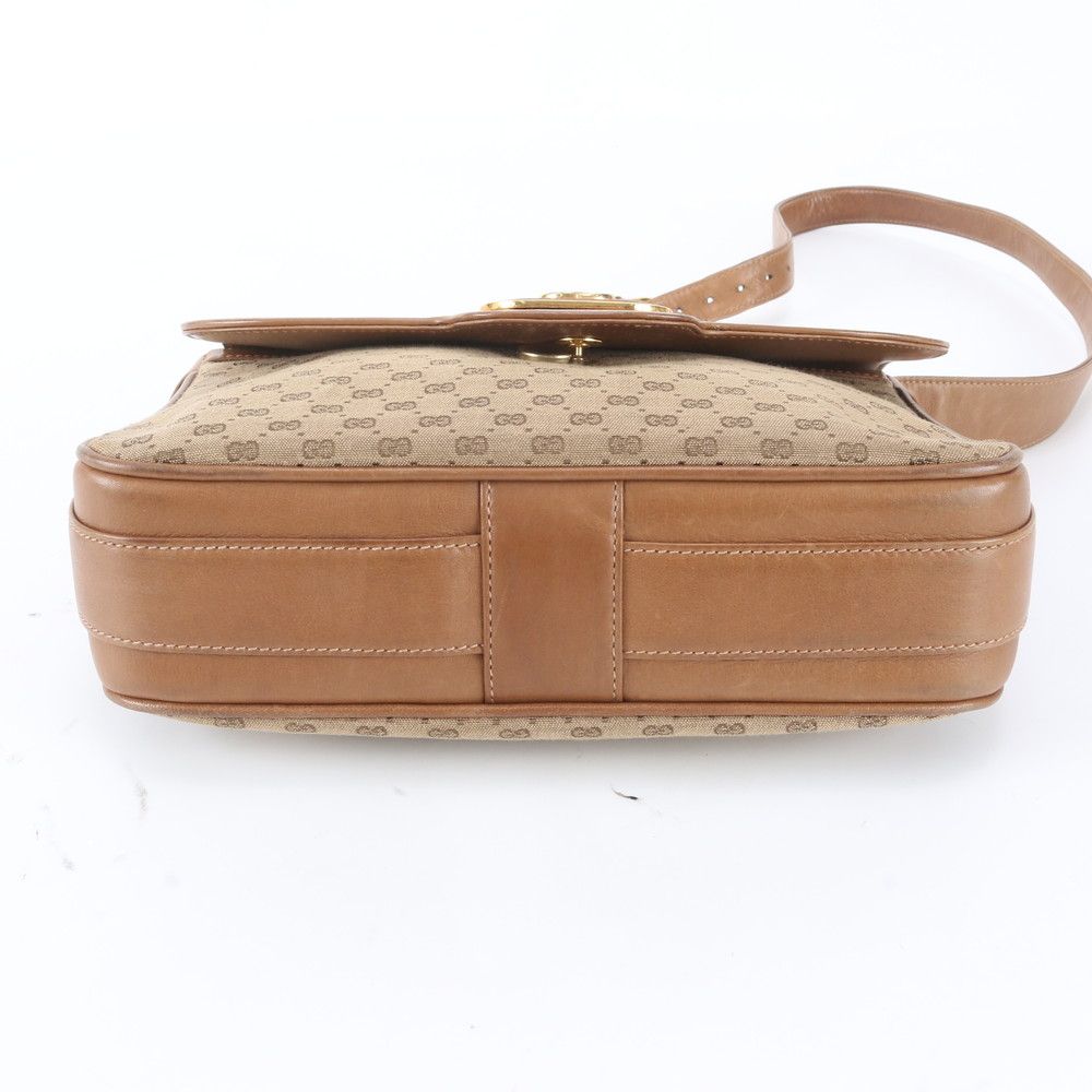 Gucci Micro GG Leather Canvas Shoulder Bag Crossbody — view 5