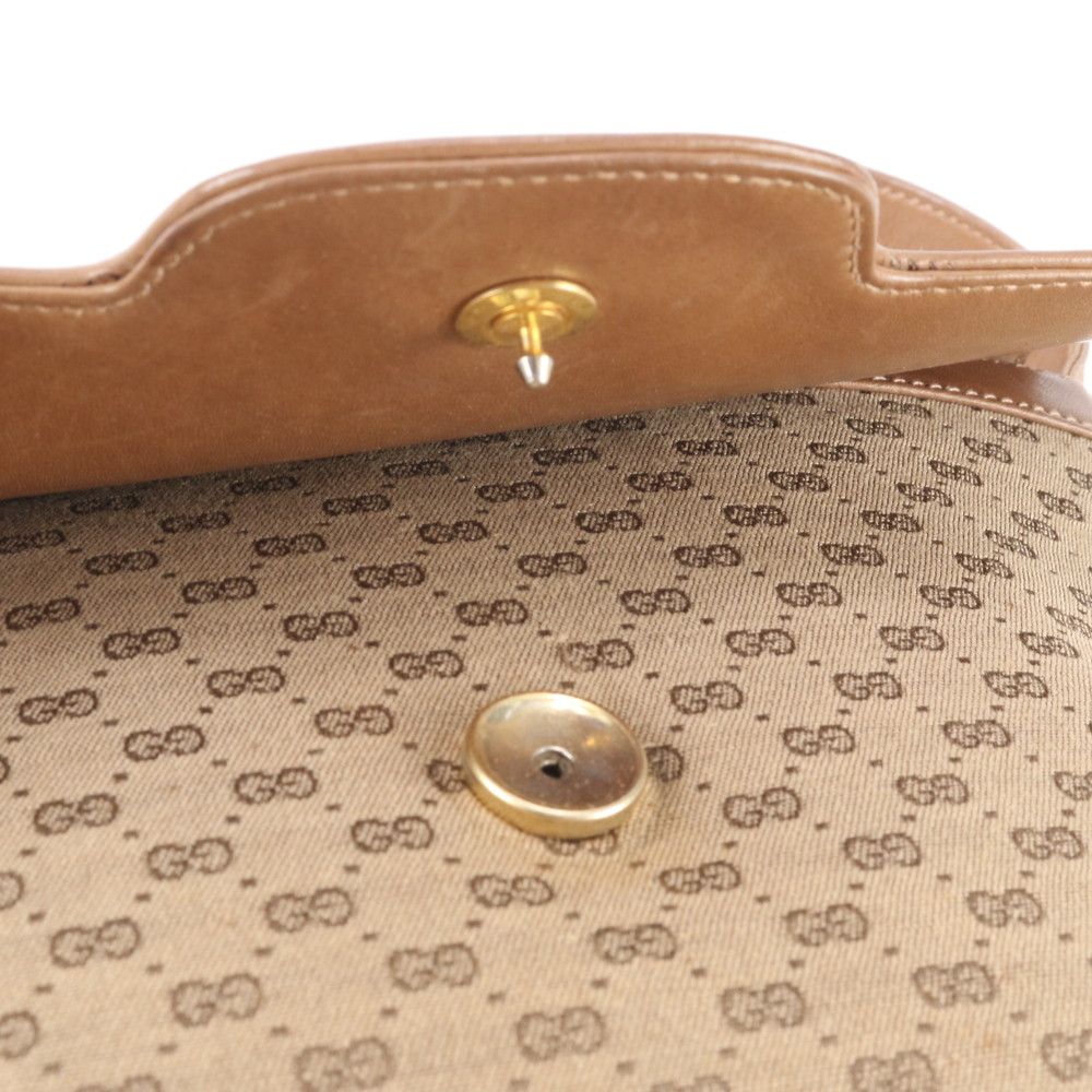 Gucci Micro GG Leather Canvas Shoulder Bag Crossbody — view 8