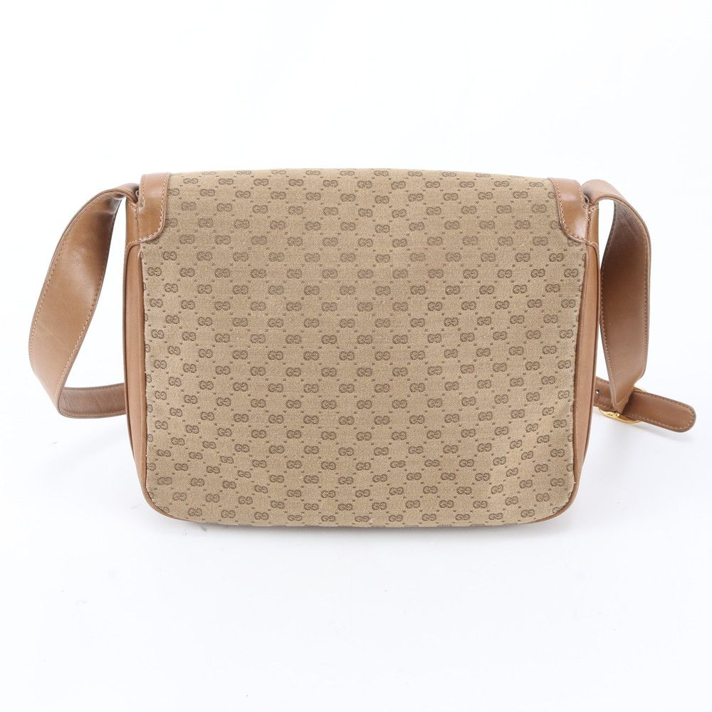 Gucci Micro GG Leather Canvas Shoulder Bag Crossbody — view 3