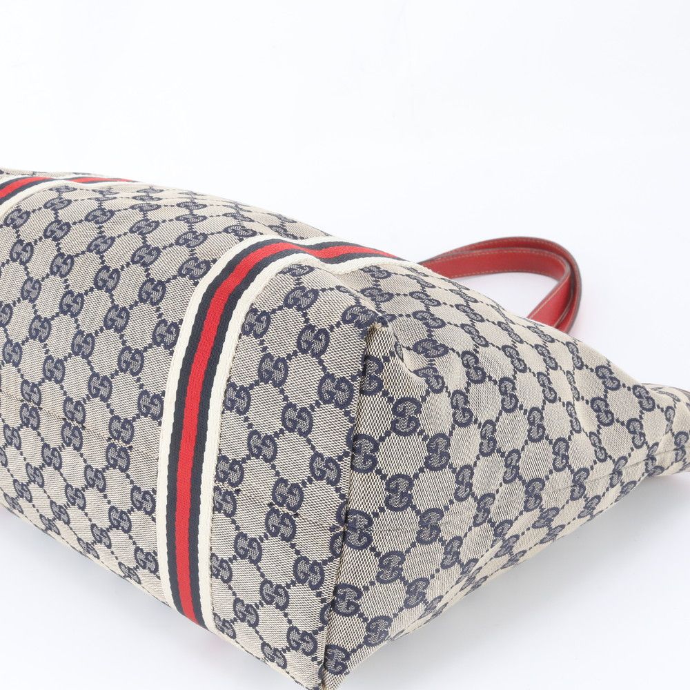 Gucci GG Canvas Leather Tote Shoulder Hand — view 5
