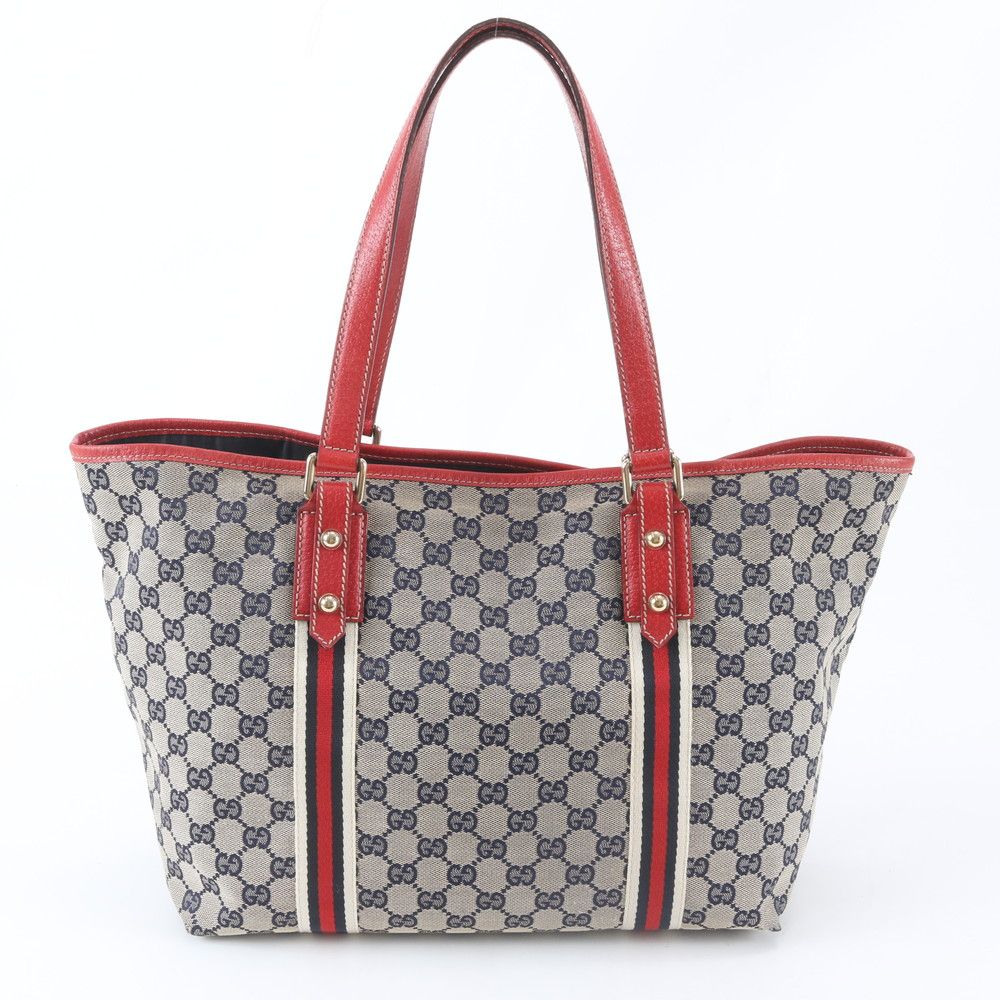 Gucci GG Canvas Leather Tote Shoulder Hand — view 3