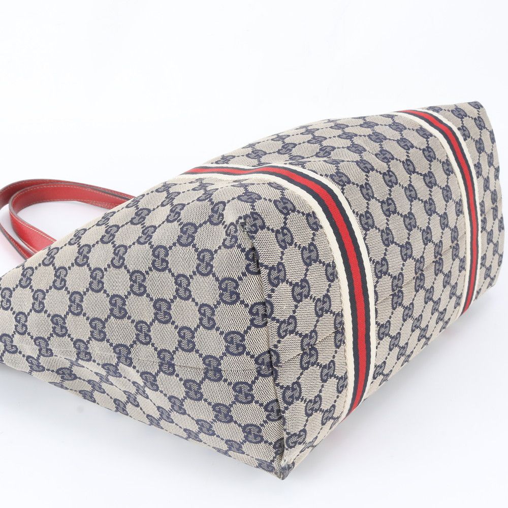 Gucci GG Canvas Leather Tote Shoulder Hand — view 4