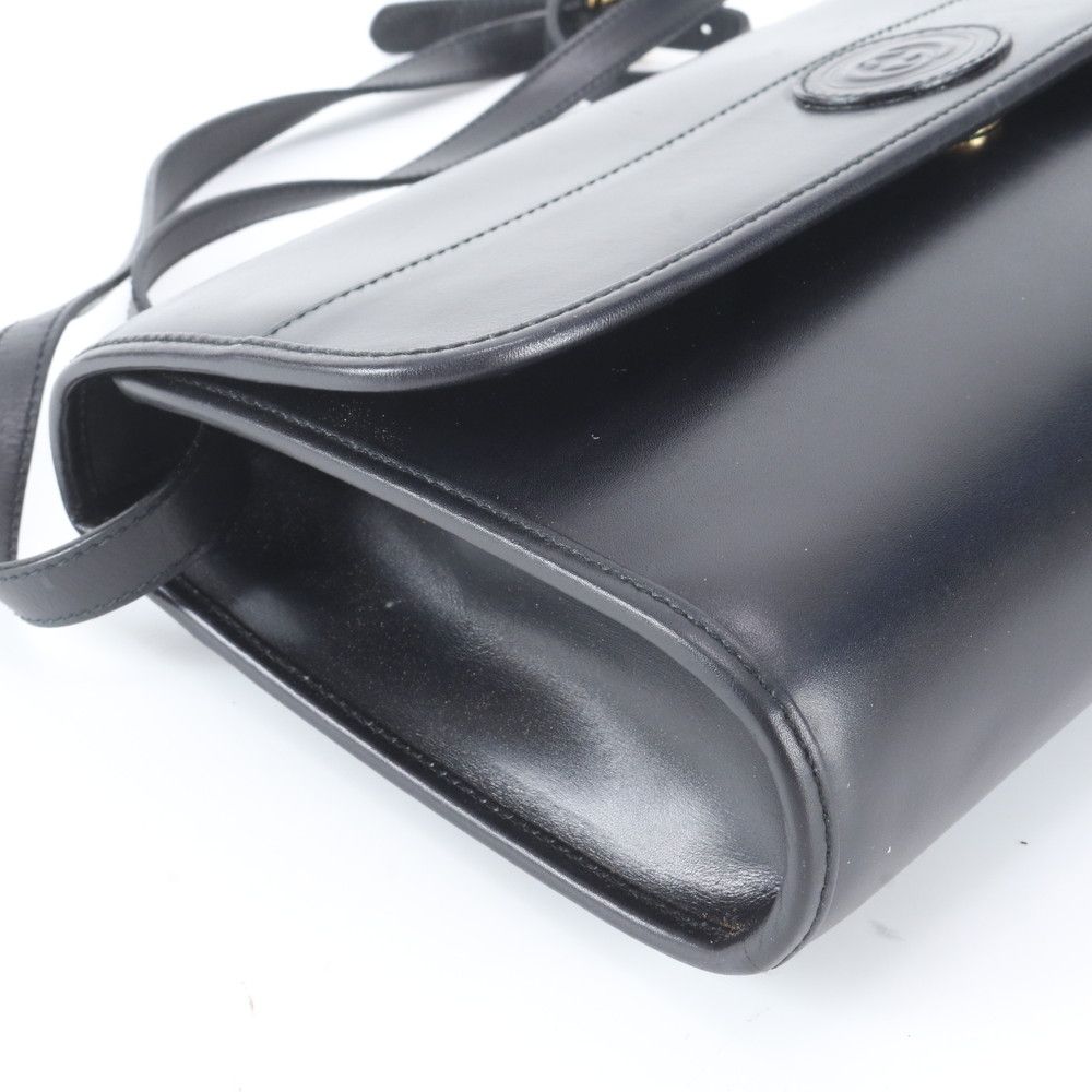 Gucci Interlocking Leather Shoulder Bag Crossbody Black — view 6