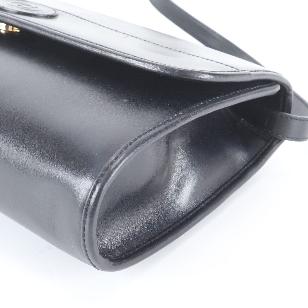 Gucci Interlocking Leather Shoulder Bag Crossbody Black — view 4