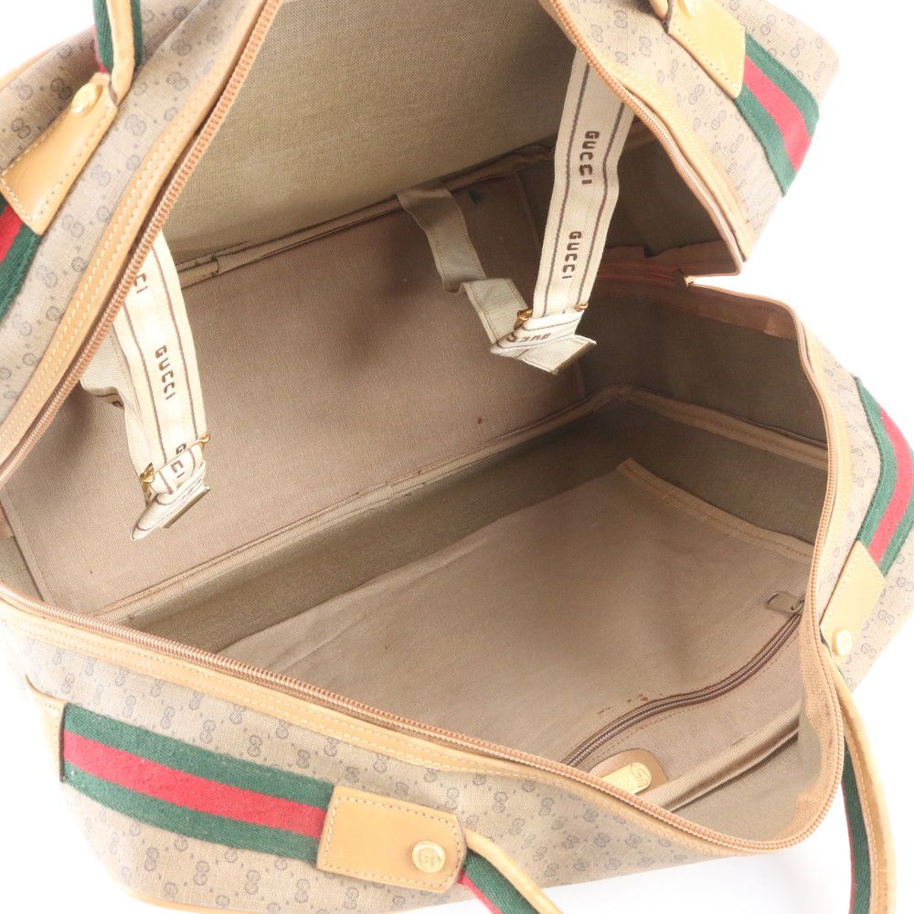 Gucci Micro GG Sherry Line Leather Boston Bag Tote — view 7