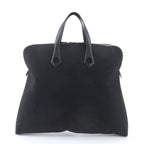 Hermes Sac Eve MM Leather Canvas Tote Shoulder — view 3