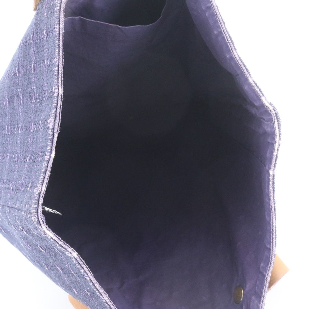 Hermes Amedaba GM Leather Canvas Tote Shoulder Navy — view 7