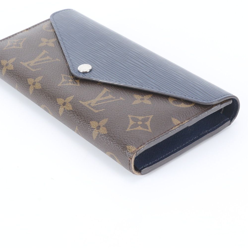 Louis Vuitton Monogram Epi Portefeuille Marie le Long Andigo Blue Wallet — view 4