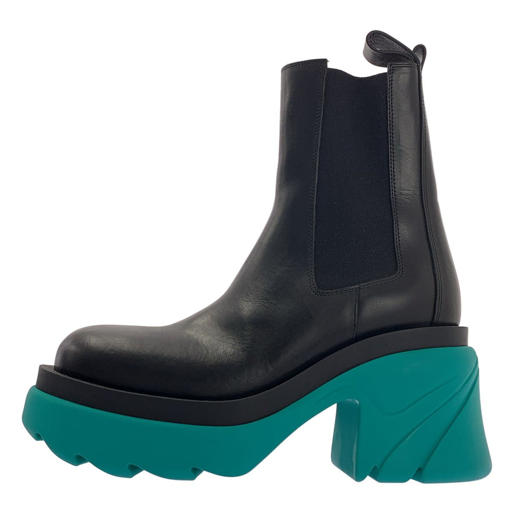 Bottega Veneta Flash Ankle Boots Side Gore 39 Black Green — view 2