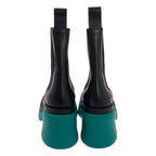 Bottega Veneta Flash Ankle Boots Side Gore 39 Black Green — view 3