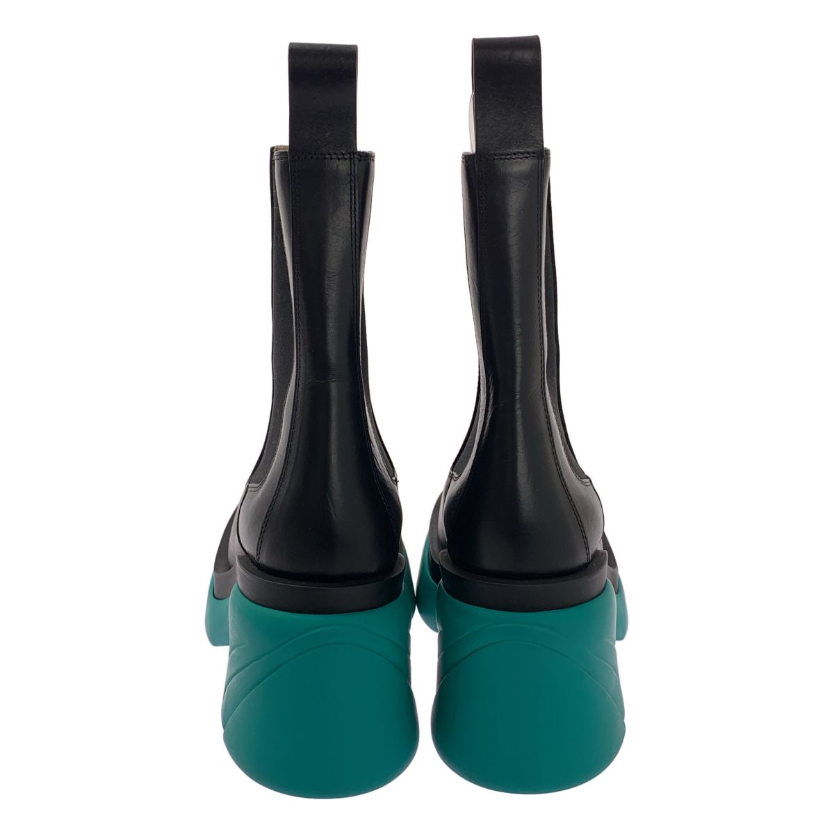 Bottega Veneta Flash Ankle Boots Side Gore 39 Black Green — view 3