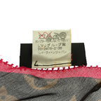 Louis Vuitton Echarpe Silk Monogram Rose Scarf Brown Pink — view 6