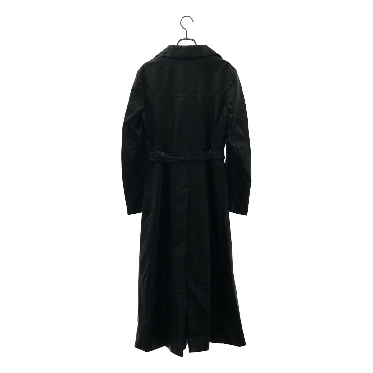 Celine Leather Belted Chesterfield Black Shoulder — view 5