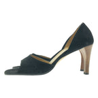 Gucci Suede Leather Sandals 38c Black — view 2