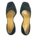 Gucci Suede Leather Sandals 38c Black — view 4