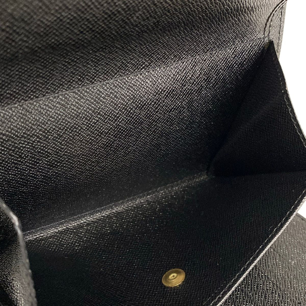 Louis Vuitton Trifold Wallet Epi Porte Tresor Loue Tuy Papier Noir Leather — view 4