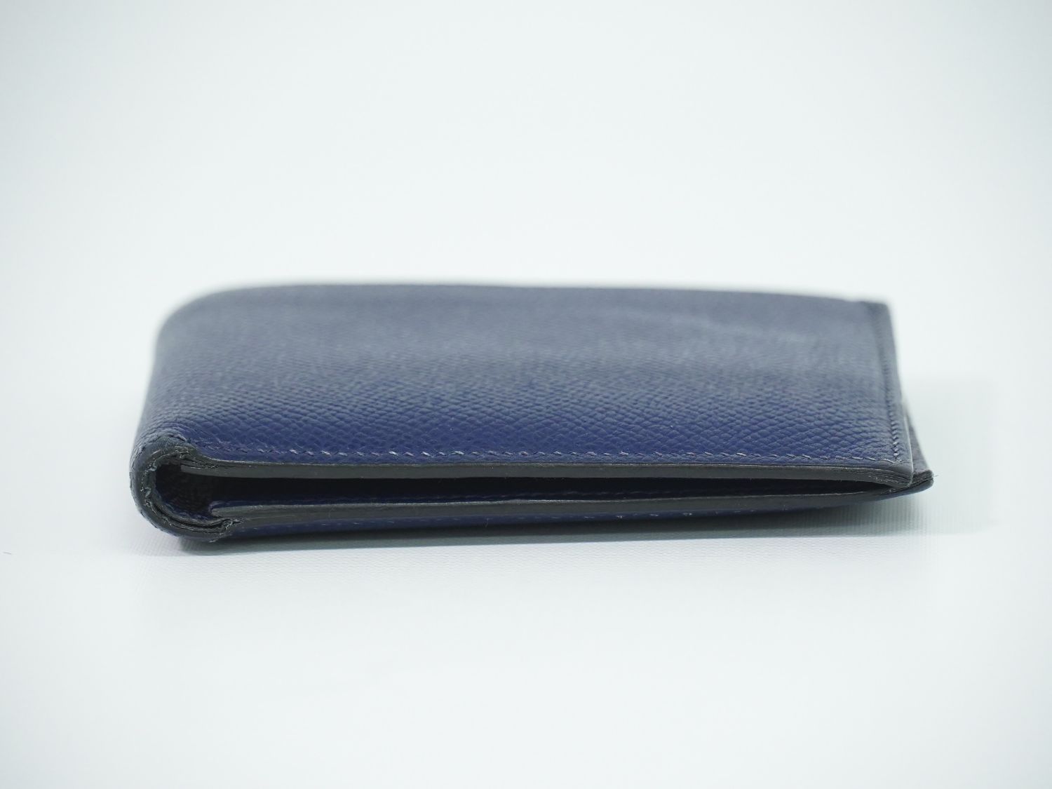 Hermes Mc2 Copernicus Bifold Wallet Compact Billfold Leather Navy Copernic — view 3