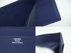 Hermes Mc2 Copernicus Bifold Wallet Compact Billfold Leather Navy Copernic — view 9