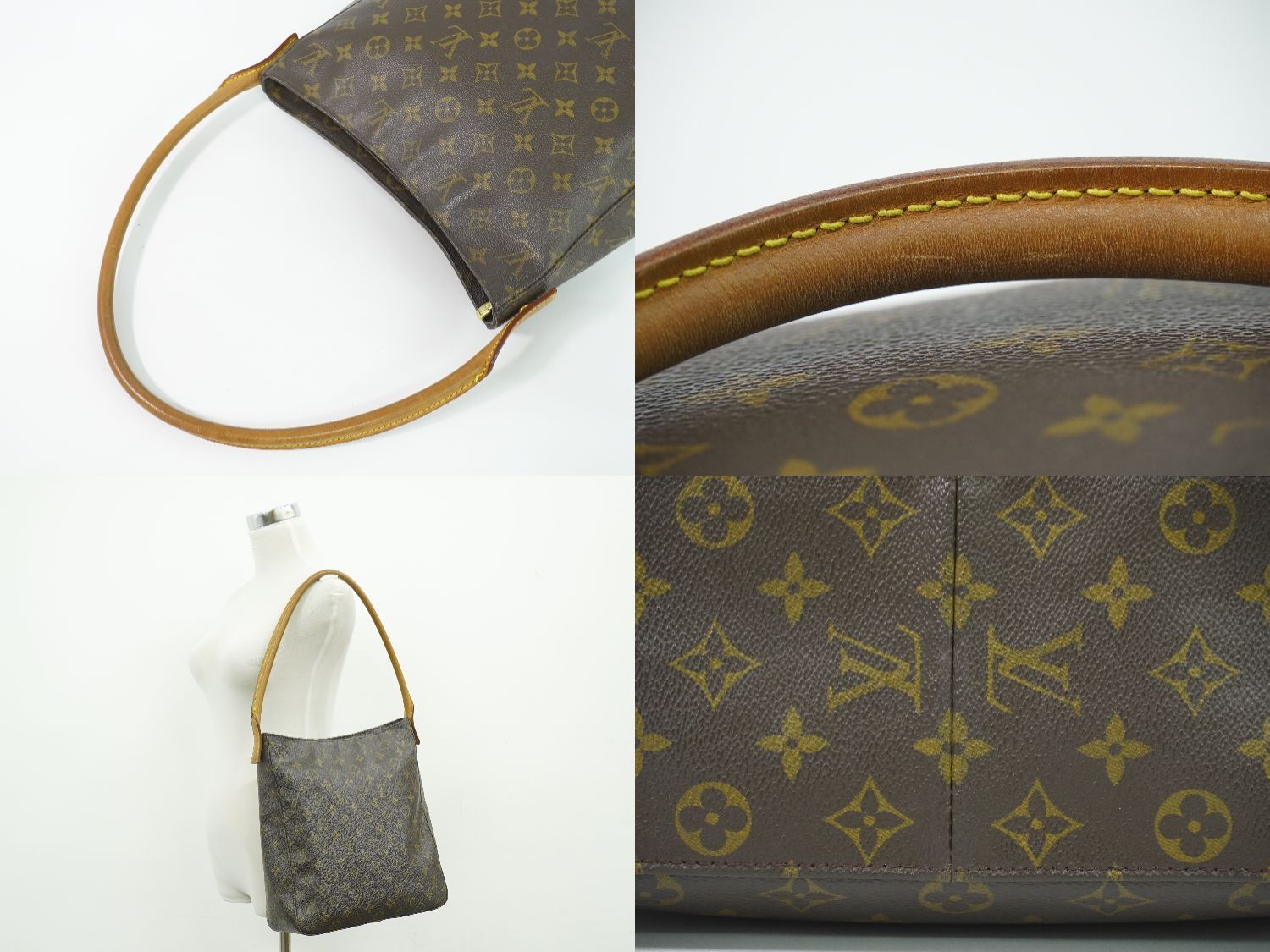 Louis Vuitton LV Looping GM Monogram Shoulder Bag Brown — view 6