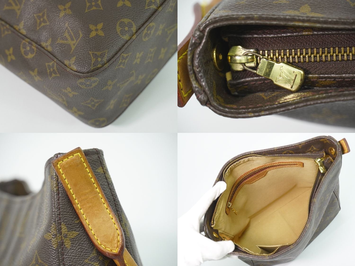 Louis Vuitton LV Looping GM Monogram Shoulder Bag Brown — view 7