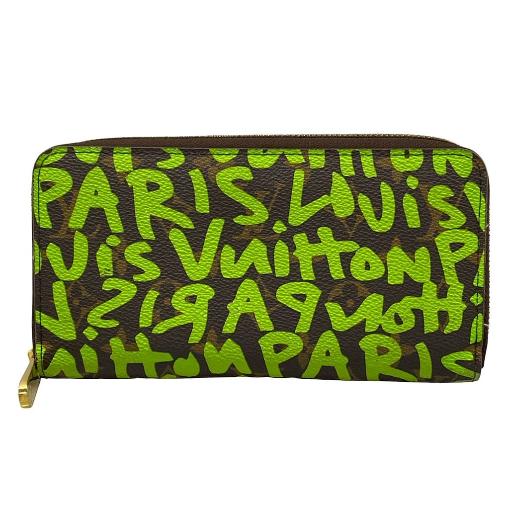 Louis Vuitton Wallet Graffiti Zippy Vert Leather